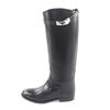 Pristine HERMES Knee-high boots jumping boots black leather Women 37 Used