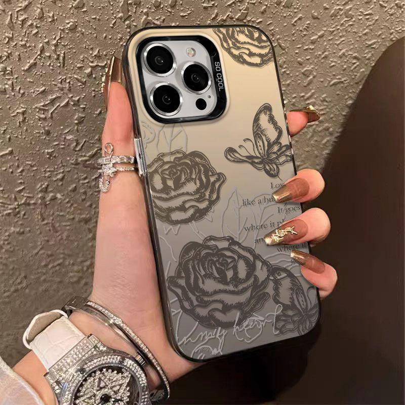 

Чехол для телефона Rose Butterfly для Apple 17 Pro Max, 13-17, XS/78 - Продвинутый, Жесткий, Модный дизайн 13 Pro Max