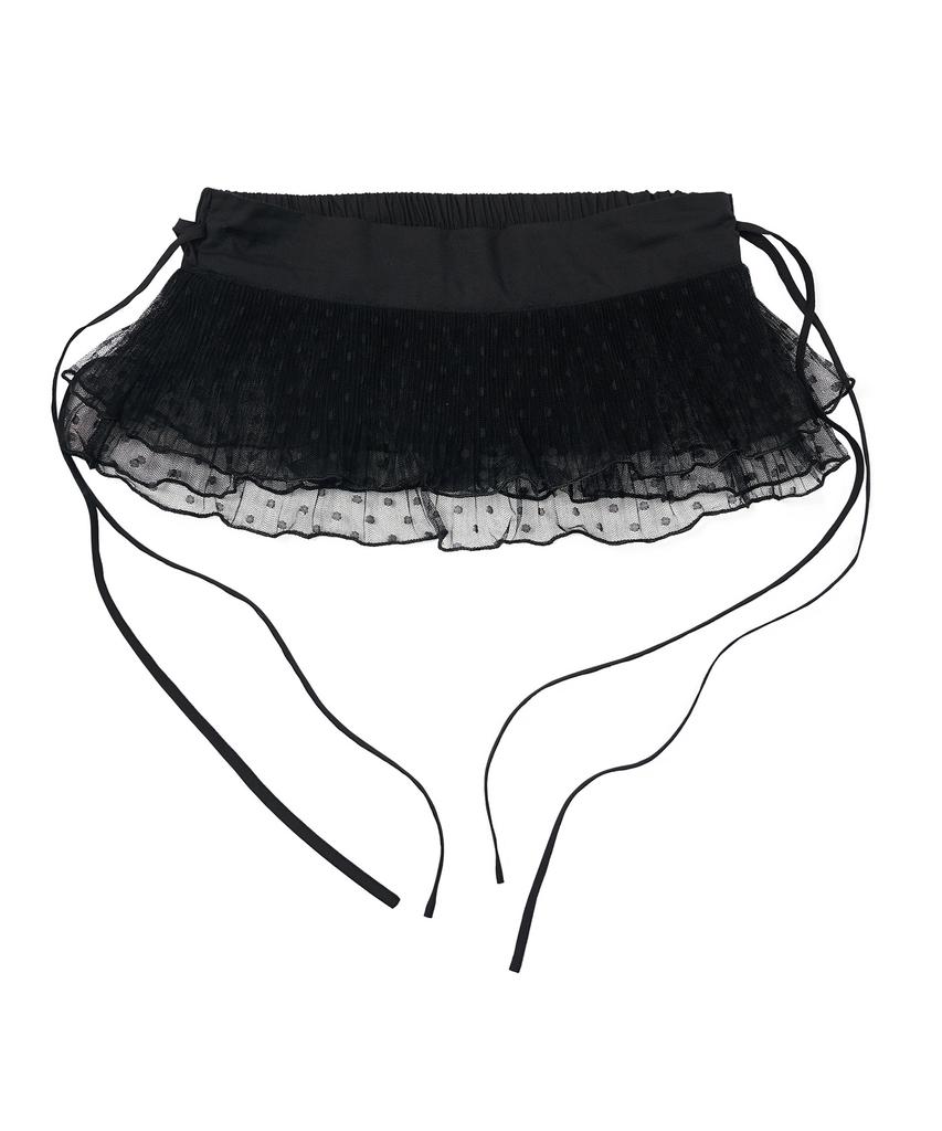 Mihebeu Layered Polka Dot Lace Skirt