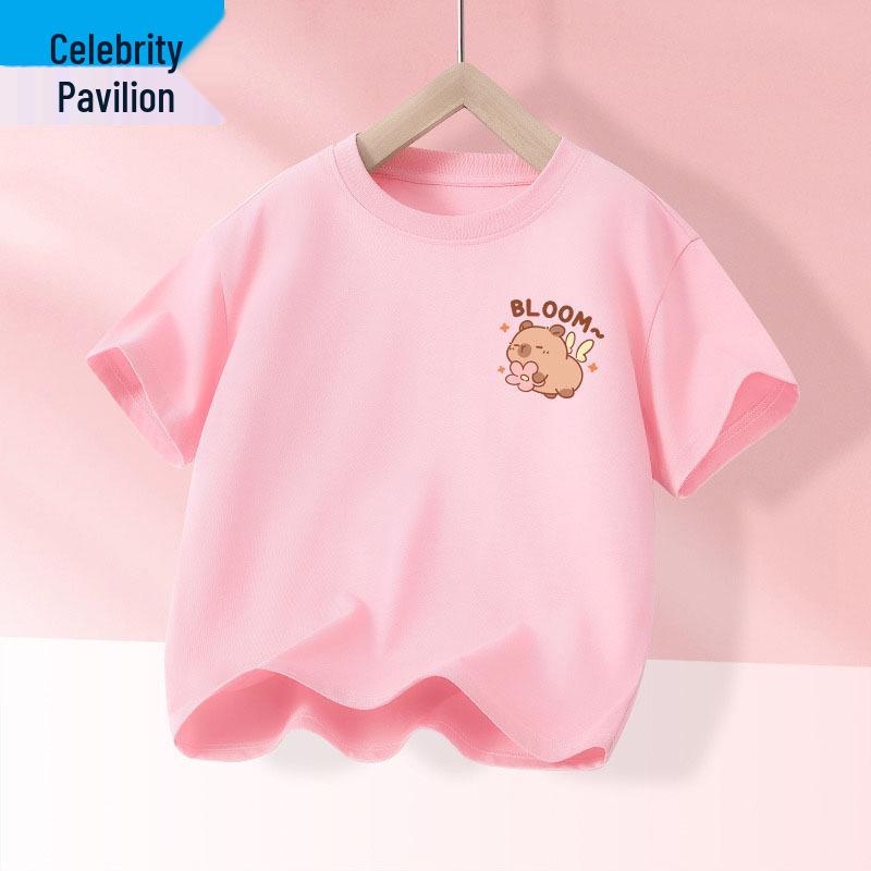 

Girls Breathable Cotton Short Sleeve Summer T-Shirt 2025 - Fashionable and Comfortable Children s Top 170cm
