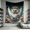 cute animal Wall Tapestry Aesthetic Wall Hanging Printed Fabric Blanket Decorative Tapestries for Bedroom Living Room Home Decor