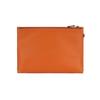 Coach Carry Pouch 29 Embossed Logo Zipper Closure Striped Pebble Leather Storage Clutch Large Women Clutch Brown CH069-QBNP6