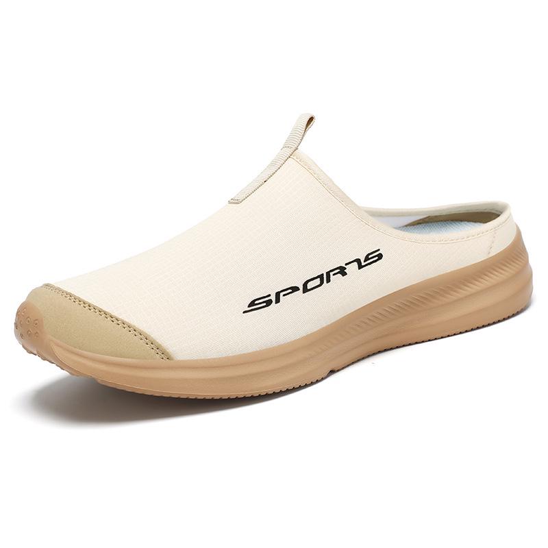 Men's Outdoor Closed-Toe Slip-On Slippers - Plus Size, Soft Sole, Low Cut Casual Shoes