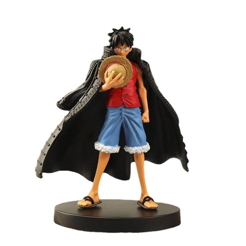 Luffy One Piece Pvc Anime Model Ornament With Cloak Design Toy For Fans Gift