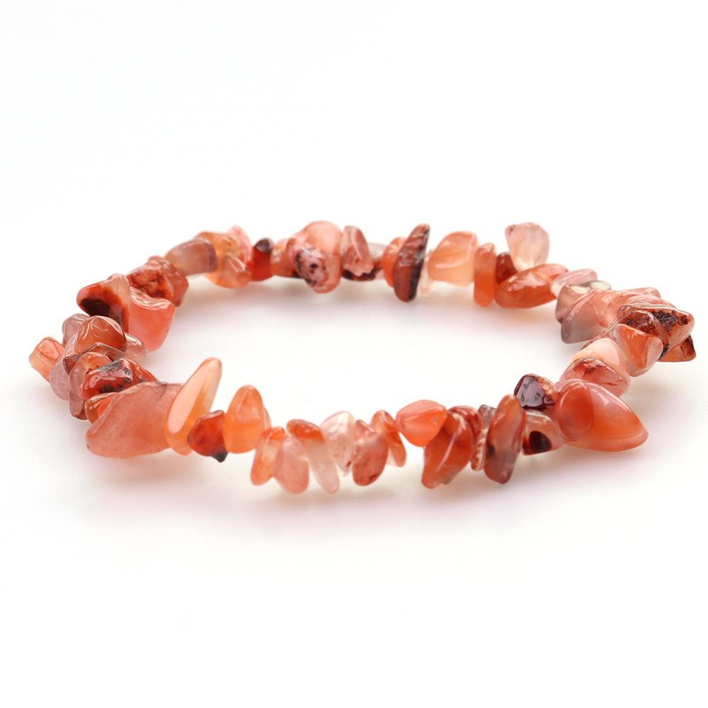 Siebenfarbiges Achat-Amethyst-Elastikarmband - Natürlicher unregelmäßiger Kristallstein Handschmuck