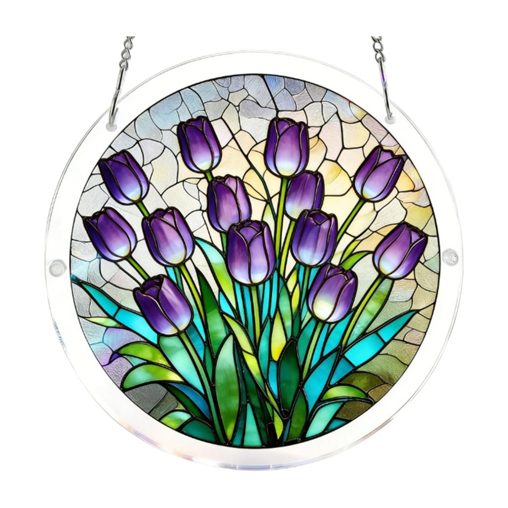 Acrylic Puzzle Suncatcher 83 Pieces, Wisteria In Glasslight Sun Catchers Puzzle, DIY SunCatchers Puzzles Window Hanging, Home & Garden Decor, 7.4 In