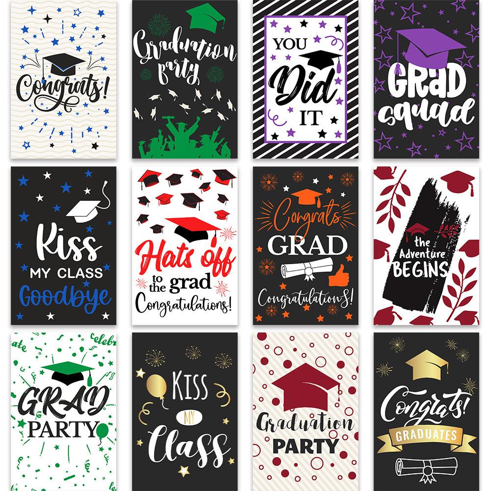 Graduation Themed Season Campus Party Paper Greeting Card Sticker Envelope Set