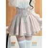 Anohana Autumn Japanese Sweet Girl Ruffle Off-Shoulder Shirt & High-Waist Skirt Set