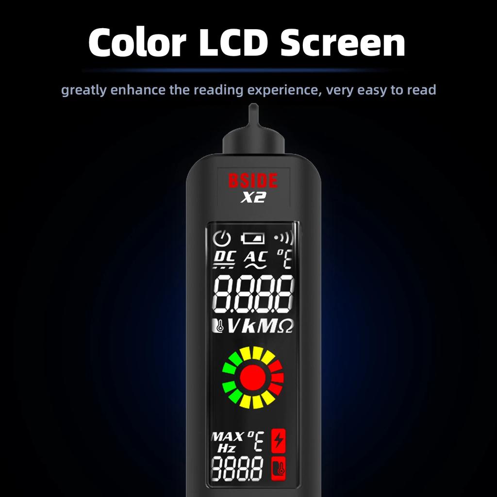 Spannungsprüfer Teststift Intelligentes Multimeter X2 Infrarot-Thermometer stromführender Draht NCV Durchgangsprüfer X2A Digitales Multimeter