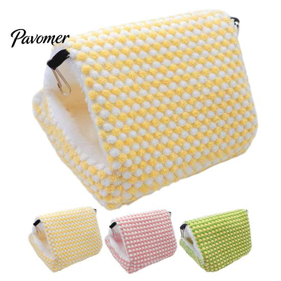 Plush Hanging Bird Nest Parrot Bed, Winter Sleeping Hut, Cozy Fleece Hideout Cage Cave Accessory for Cockatiels Budgies Lovebirds Small Birds