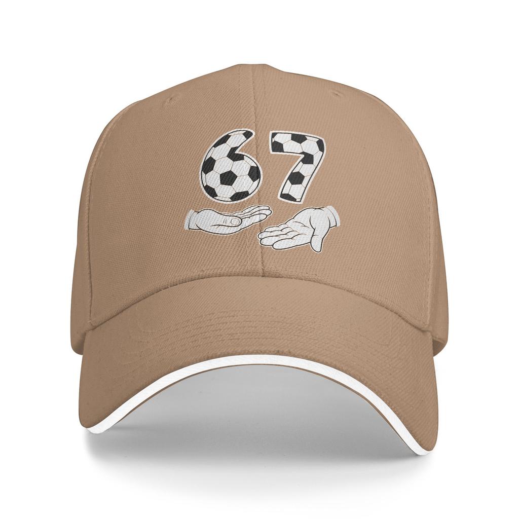 Soccer 67 Six Seven 6 7 Funny Gen Alpha Meme Baseball Cap Men Print Trucker Hat Summer Fitted Retro Running Hippie Baseball Caps