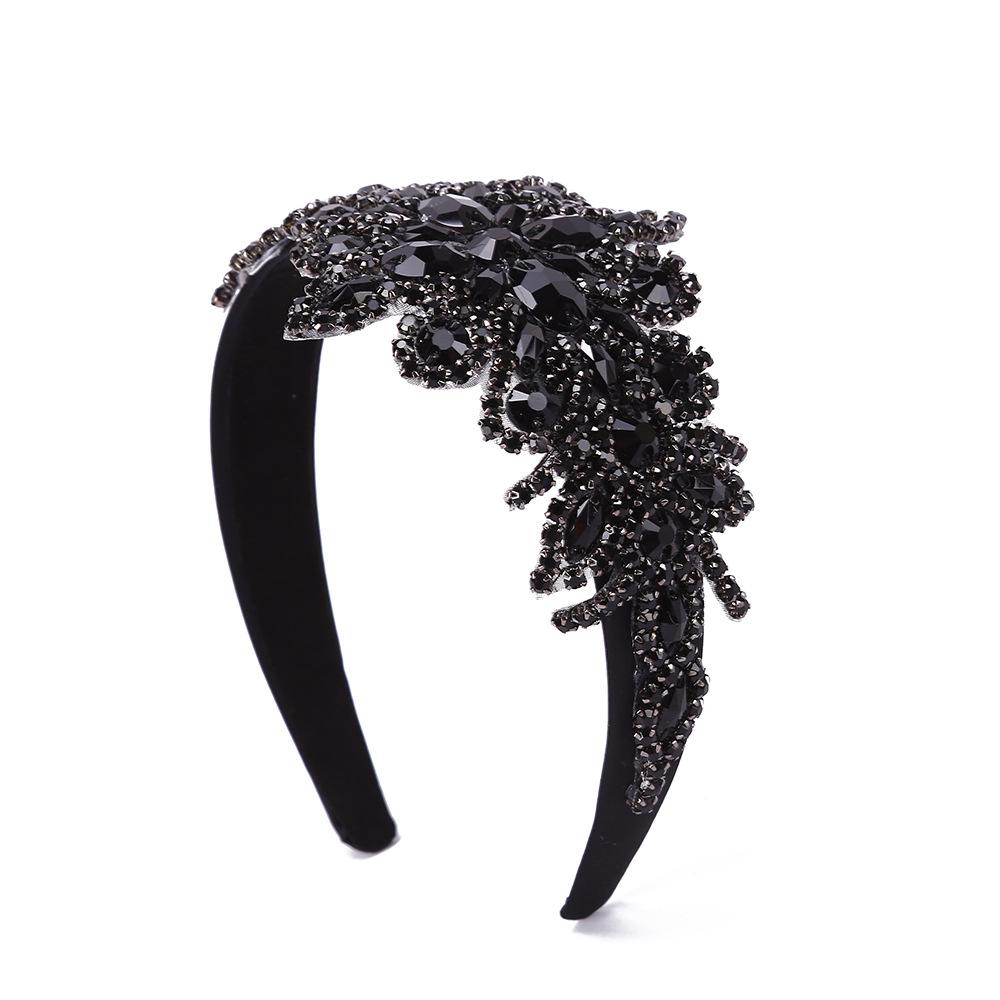 

Винтажная Роскошная Мода Вечеринка Стразы Цветок Повязка на Голову Ободок Женские Красивые Аксессуары для Волос
