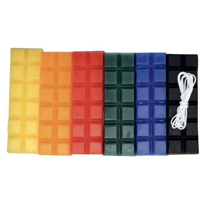Bougie à modeler 6 barres Couleurs primaires 240 g