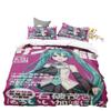 3D Hatsune Miku Bedding Set Kawaii Quilt Cover Pillowcase Harajuku Quilt Cover Twin Full Bedroom Bed Decor for Teens Best Gifts