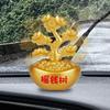 Car Dashboard Decor Solar-Powered Shaking Money Tree Design Automotive Interior Decor Cute Dashboard Car Accessories for Trailer
