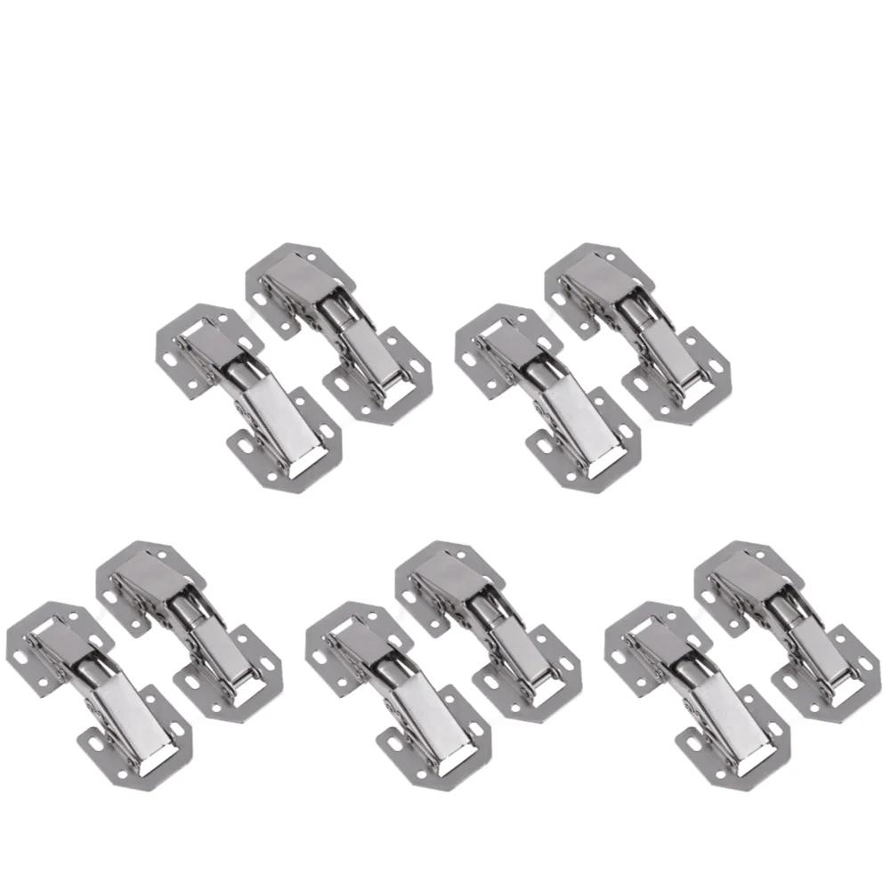 

10 шт. петли для шкафа 90 градусов 3/4 дюйма без сверления отверстия для двери шкафа гидравлические петли мягкое закрывание с винтами мебельная фурнитура