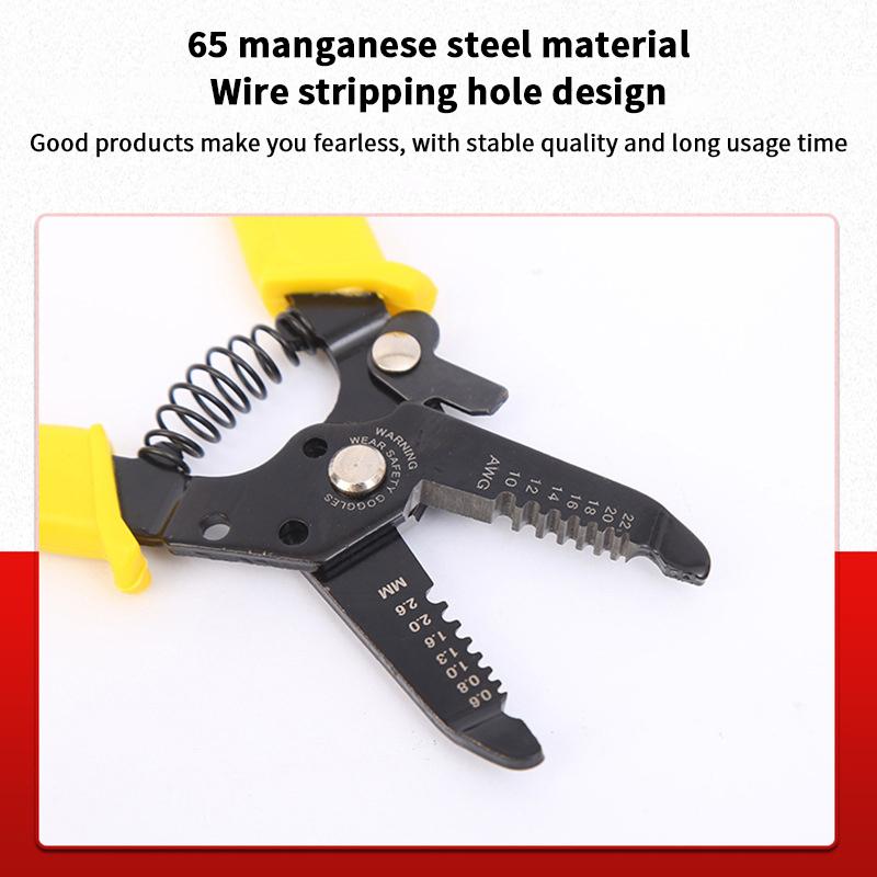 Multifunctional Wire Strippers 6 Inch Wire Cutters Cable Stripper Cable Wire Crimping Wire Stripper Pliers Tools