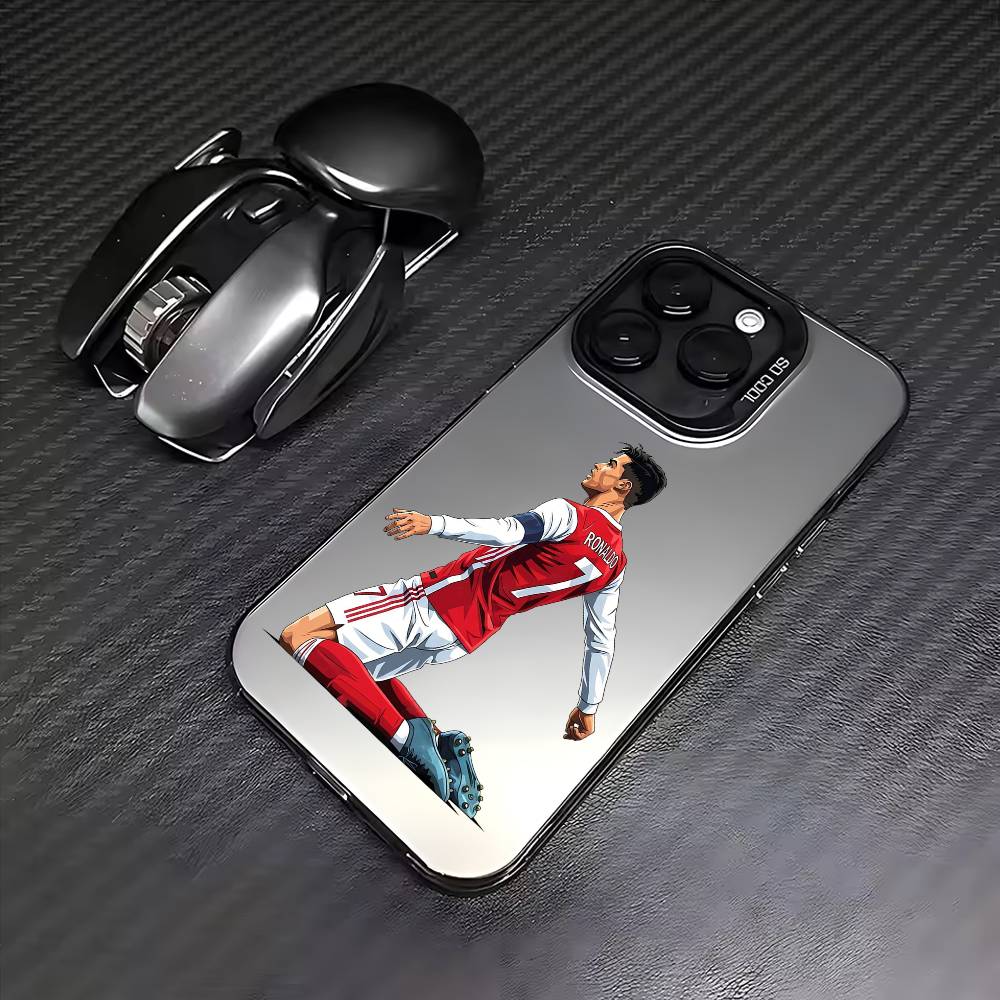 Cr7-Cristiano-Ronaldo Phone Case For iPhone 17, 16,15,14,13,12,11 Plus,Pro Max, Colorful Silver Funda Cover