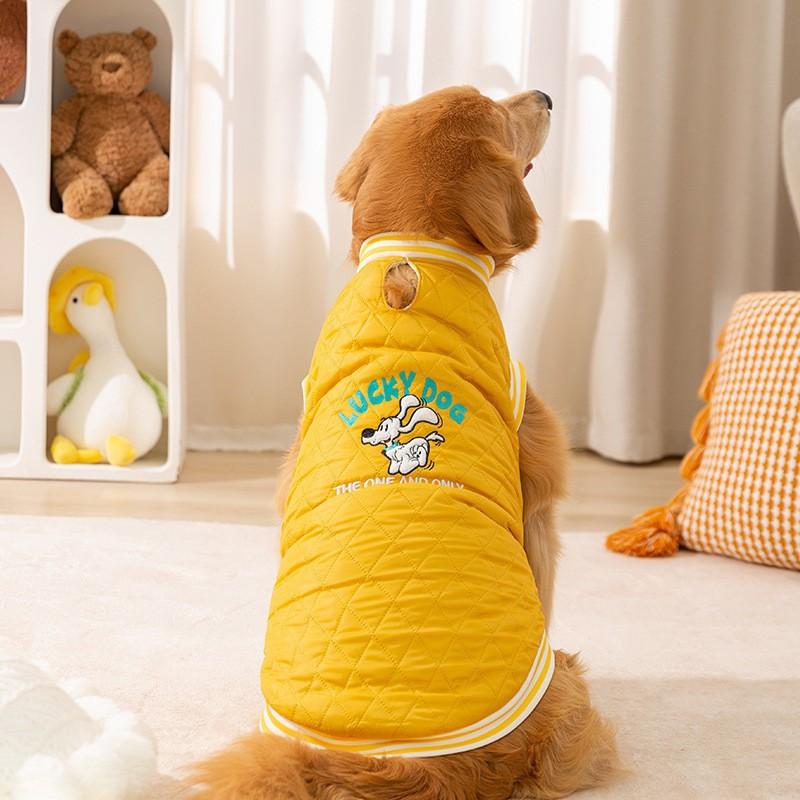Autumn and Winter New Big Dog Fleece Vest Medium and Large Dog Golden Retriever Samoyed Two-legged Cotton-padded Coat Pet Big Dog Clothes