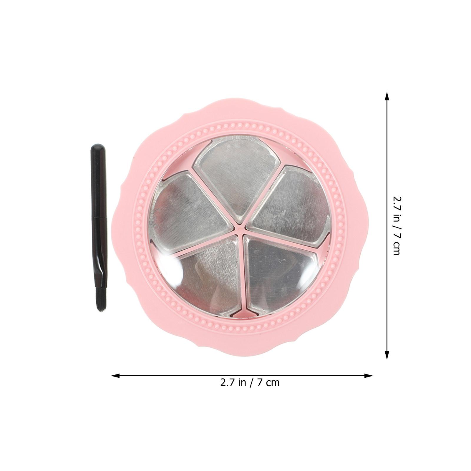 

2Sets Refillable Container Eyeshadow Lipstick Case Portable Travel Makeup Palette DIY Blusher Eyebrow Powder Compact розовый