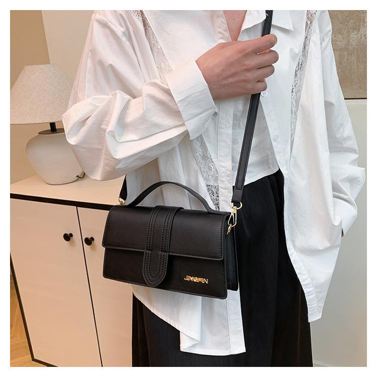 Borsa a Spalla Minimalista in Ecopelle Quadrata alla Moda Borsa a Tracolla per Donna