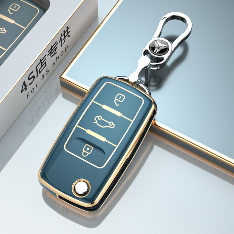 For Volkswagen VW Polo Golf Passat Tiguan Beetle Caddy T5 Up Eos Skoda Octavia Seat Leon Altea TPU Car Remote Key Case Cover