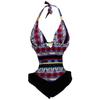 Summer Sexy Hollow Out Spliced Printed Bandage Swimwear For Women In Premium Quality
