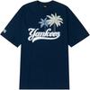New MLB T Shirts Unisex Navy Blue 3ATSX0343-50NYS
