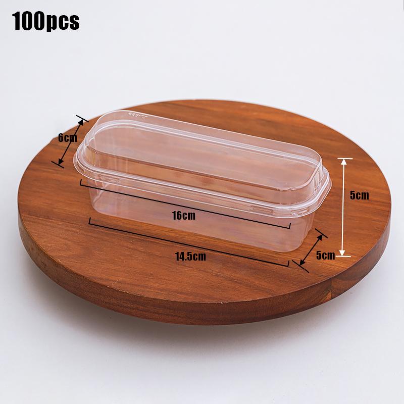 25/50/100Pcs 300ml Mini Bread-Shaped Dessert Cups, Disposable Plastic Cake Containers For Desserts, Pastries & Parties