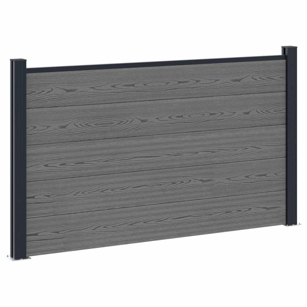 WPC and Aluminum Fence Panel Grey