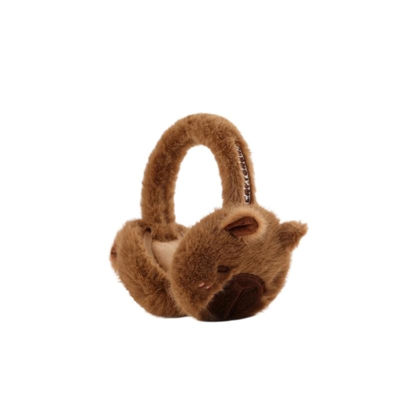 Cute Capybara Ear Muffs For Winter Thermally Protections With Ergonomic Design Lightweight Cold Weather Accessories