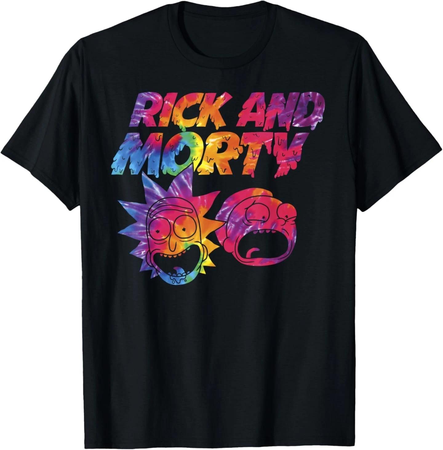 Rick and Morty - Rick And Morty Tie Dye Drip Graphic T- Shirt 4XL
