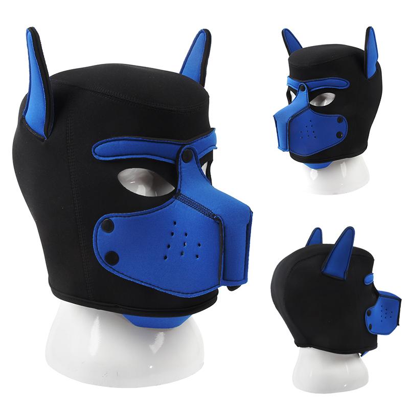 Adults SM Mask Sex Toys Party Cosplay Dog Headgear Full Face Fetish Sex Mask Gay Games For Couples Sex Accessories
