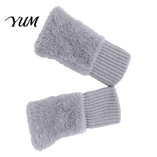 Winter Warm Fleece Lined Mittens 1 Pair Fingerless Gloves, Half Finger Mittens, for Cold Weather Soft Fuzzy Thermal Gloves Driving Writing Typing