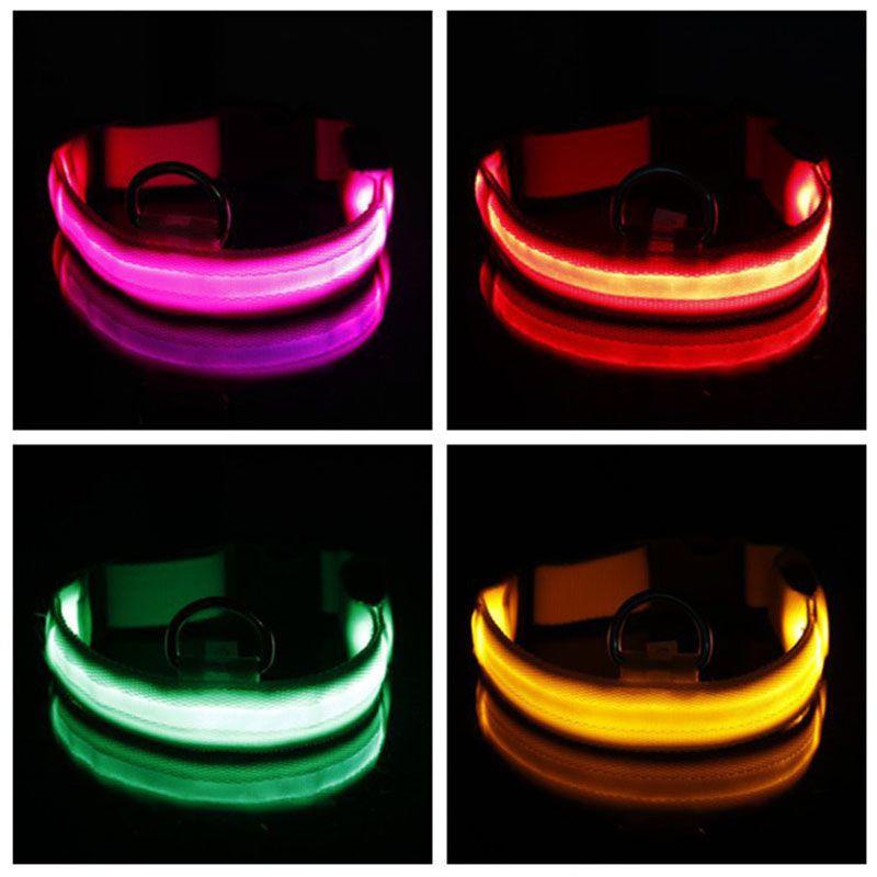 Haustier LED leuchtendes Hundehalsband wiederaufladbar für kleine mittlere große Hunde