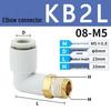 SMC Pneumatik-Schnellkupplung 90°-Winkel mit Außengewinde Serie KB2L