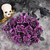 Halloween Spider Rose Creepy Flower Arrangement With Stems Scary Party Decoration Props For Haunted House Goth Home Decor