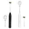 Black White Milk Frother Plastic Stainless Steel Electric Whisk Frother  Coffee Latte Matcha