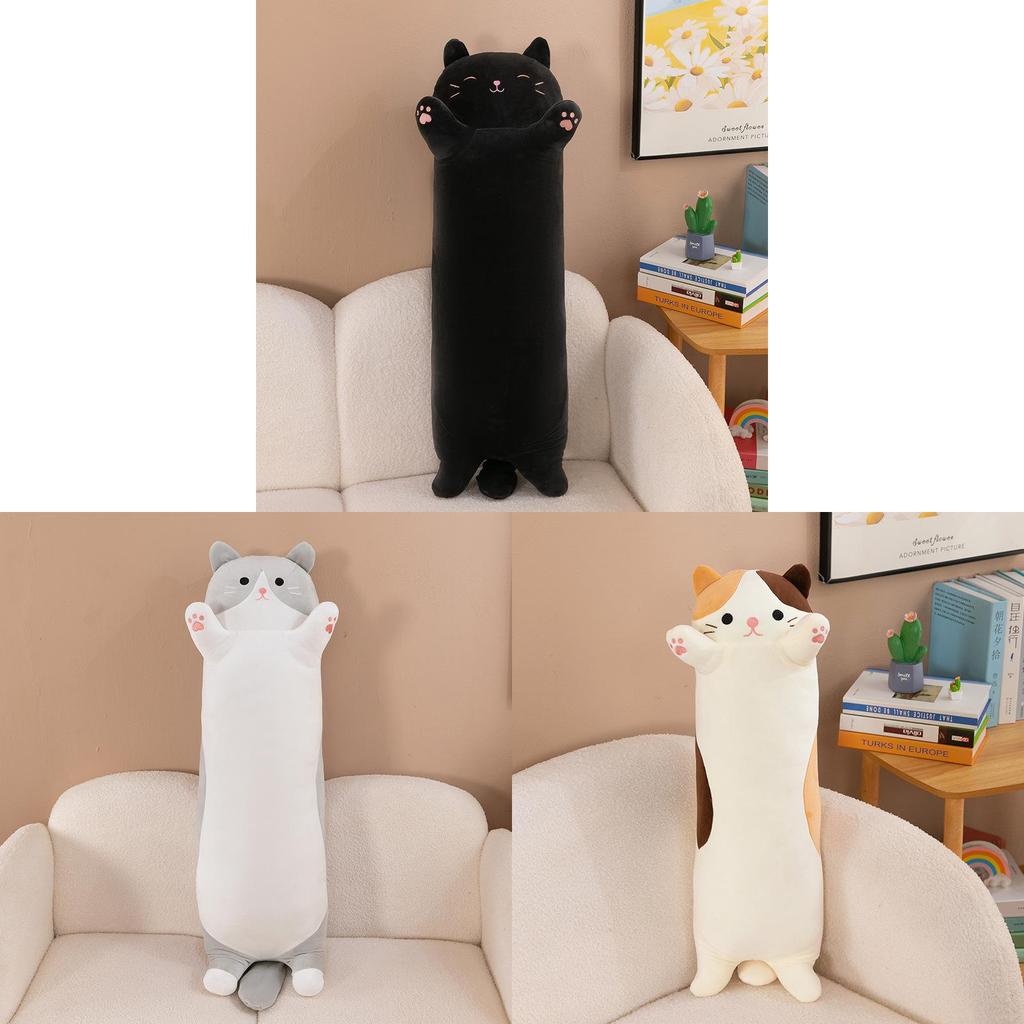 Plush Cat Pillow With Leghugging Design For Kids And Giftgiving