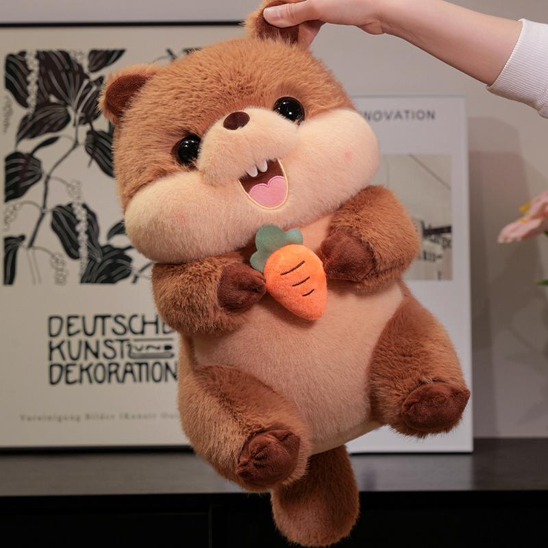 Plush Capybara Stuffed Toy Cute Groundhog Plush Kawaii Animal Pillow Children Birthday Christmas Gift Pufferfish Doll Kids Toys