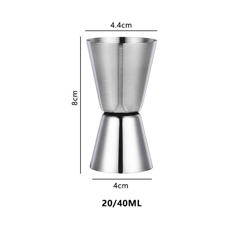 Stainless Steel Ounce Cocktail Whiskey Jigger Dual Shot Drink Alcohol Measure Cup Bar Gadgets Cocktails Accessories JBGJ02