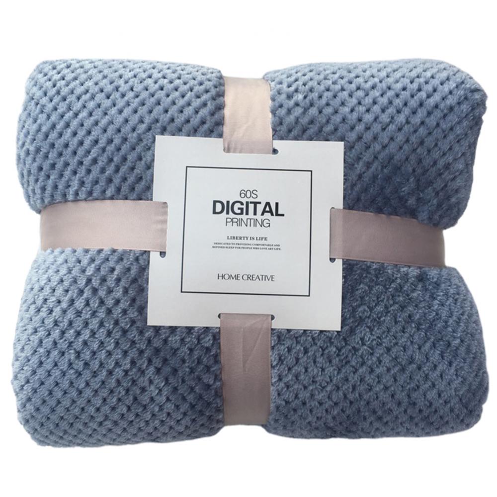 Winter Warm Mesh Pineapple Grid Swaddling Flannel Bed Sofa Carpet Conditioner Blanket Soft Warm Coral Fleece Flannel Blankets
