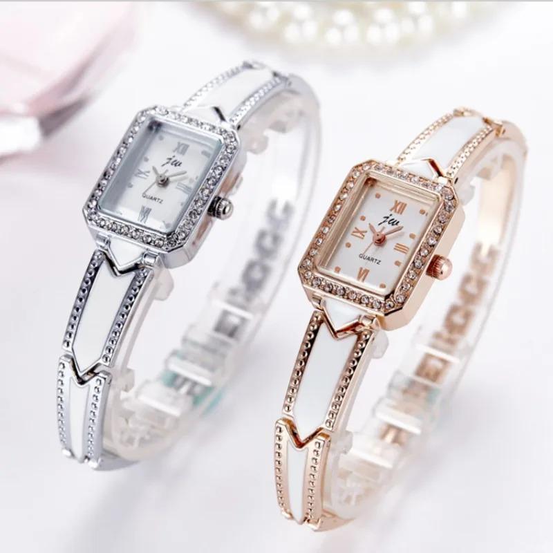 Luxury Ladies Watch Office Rectangle Rhinestone Women Bracelet Watches Quartz Wristwatches Simple Relogio Feminino Montre Femme