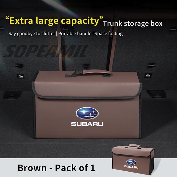 For Subaru Outback Brz Wrx Xv Ascent Forester Impreza Legacy Car Leather Trunk Organizer Box Tailbox Stowing Tidying Storage Bag Y2