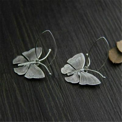 Earring Butterfly Ear Hook Dangle Earrings Ethnic Style Butterfly Retro