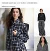 Spring/Summer Lolita Plaid TR Stretch Jacquard Fashion Fabric