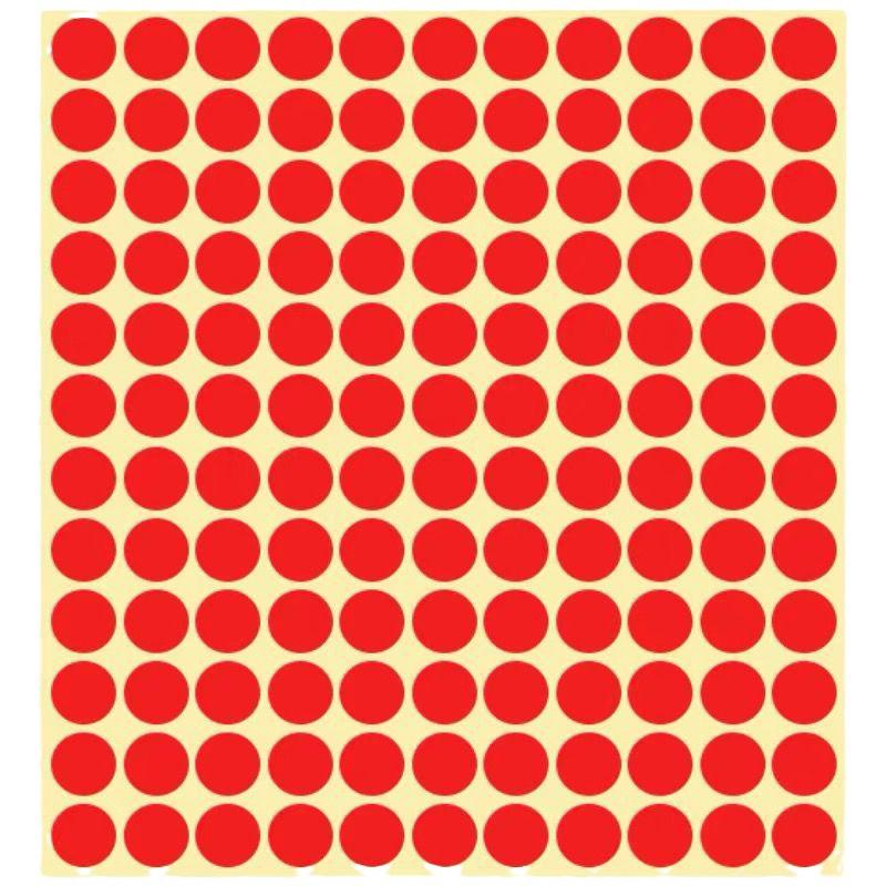 Multicolor Writable Round Dot Stickers - 16 Colors