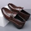 Fashion Men Casual Leather Businenss Loafers Handmade Driving Shoes Non-slip Man Slip on Flats Walking Man Soft Business Shoes Moccasins