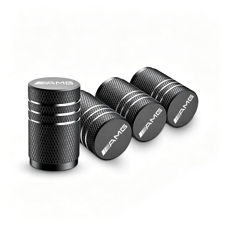 CRU1 4pcs Car Wheel Tire Valve Caps Covers Laser Wheel Tire Stem Valve Caps for Mercedes benz W203 W204 AMG CLA Interior Mouldings
