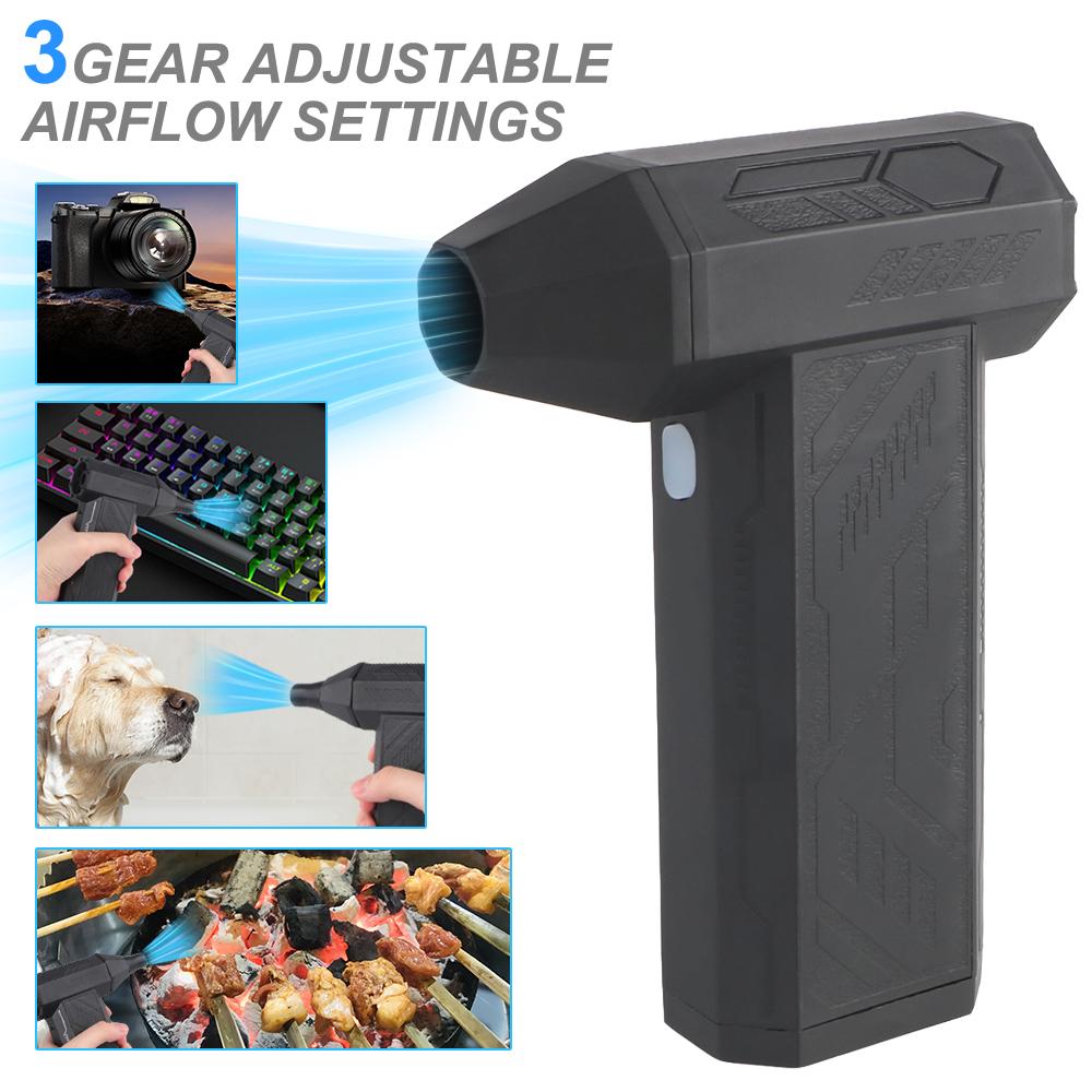 Car Blowing Snow Turbo Jet Fan Type-C Charging Electric Air Duster Portable 3 Gears adjustable Cleaning Blower Tool 110000RPM